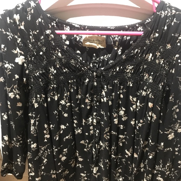 Ralph Lauren Black Floral Print Blouse - Picture 6 of 8
